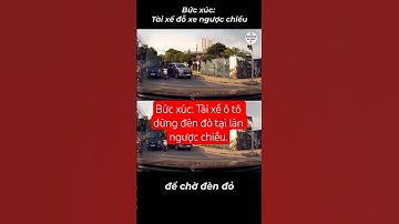dân mạng phẫn nộ: tài xế ô tô dừng đèn đỏ tại làn ngược chiều. #cameragiaothong