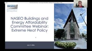 NASEO Buildings and Energy Affordability Committee Webinar: Extreme Heat Policy