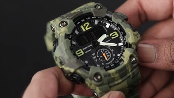 V2A Analog Digital Sport Watches for Men Tutorial Video