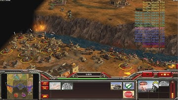 Random 4v4 Random - Command & Conquer Generals Zero Hour Gameplay