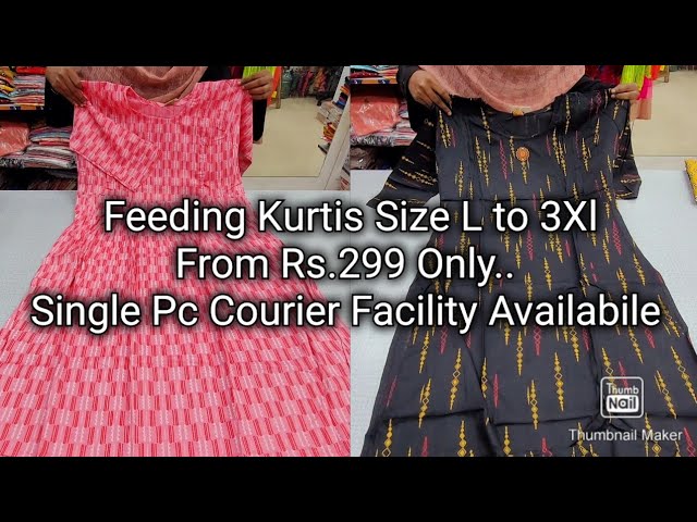 Maroon Feeding kurti at Rs 750/piece in Ernakulam | ID: 26012132355