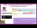 How to Use QUIZIZZ for Online Quiz? A step by Step Guide