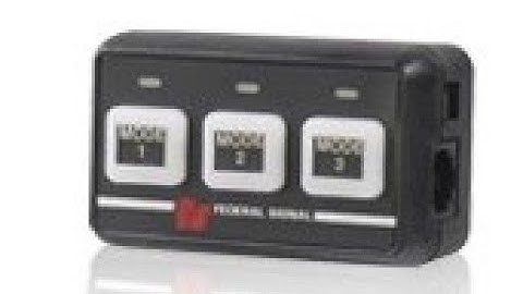 Federal Signal 3-Button Controller Programming