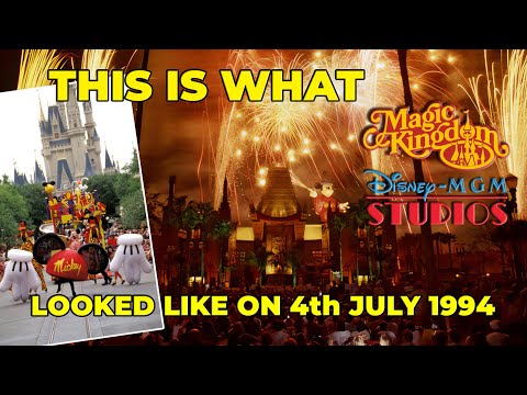 1994 Restored VHS Home Movie: This is What Disney World Looked Like on 4th of July! (HD 60FPS)