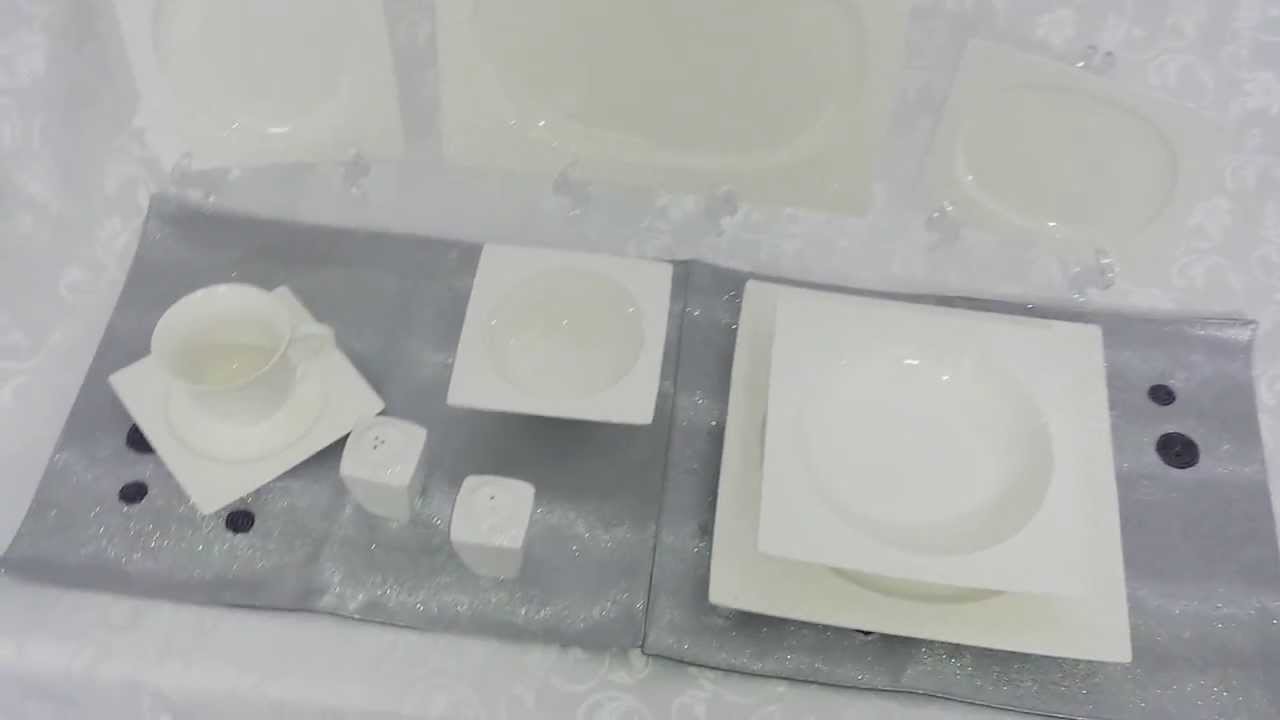 40 Tlg. Tafelservice 6 Personen FEINPORZELLAN RY40