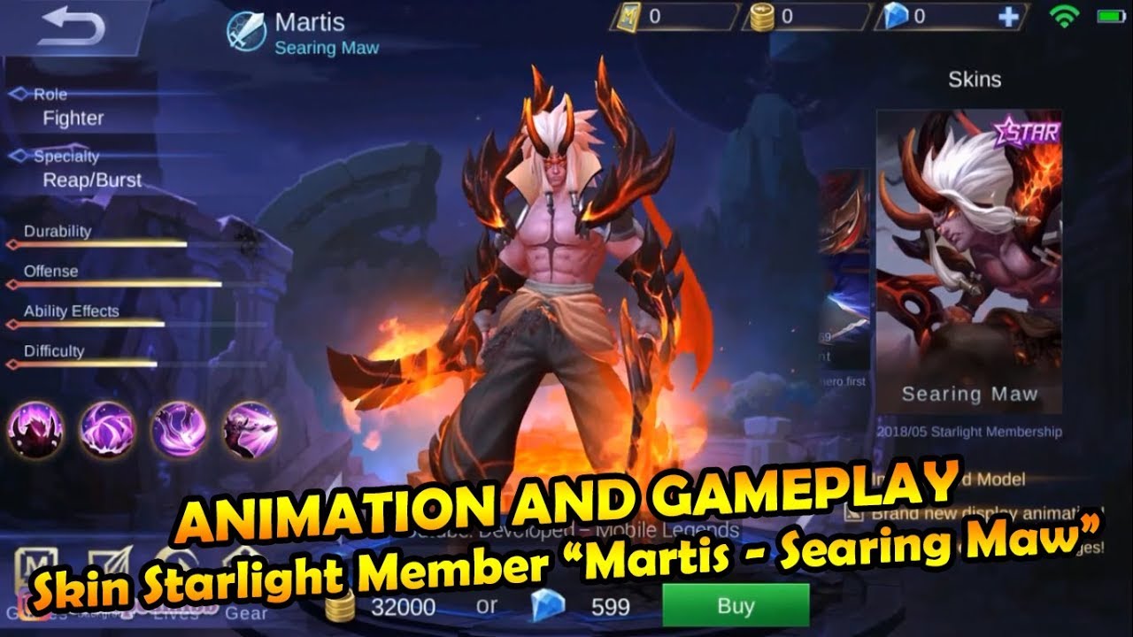 Skin Starlight Member Bulan Mei 2018 Martis Searing Maw Mobile