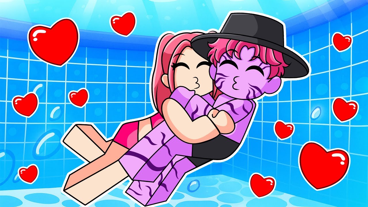 ¡MIRA Y ABBY DEMONIO se BESAN en la PISCINA en ROBLOX! 😍💖