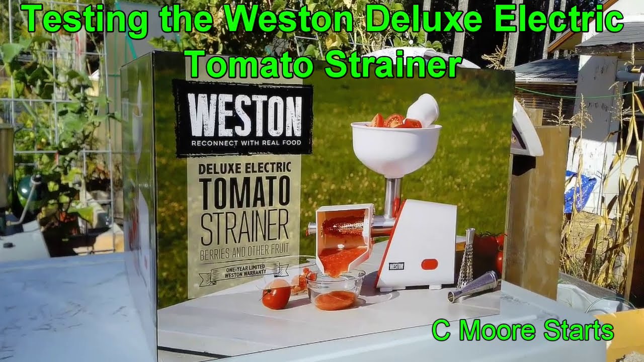 Weston Food Strainer and Sauce Maker for Tomato, Fresh Fruits and  Vegetables ,White