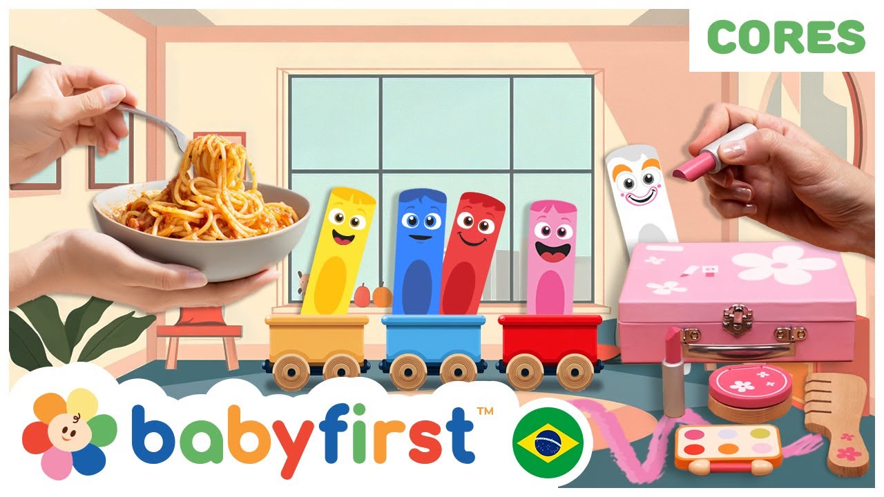Aprendendo as Cores com Brincadeiras! | Turma das Cores | Trem | Espaguete e mais | BabyFirst Brasil