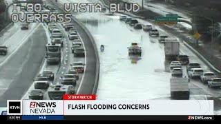 Flash Flooding Impacting Traffic On Interstate 80 Near Vista Boulevard