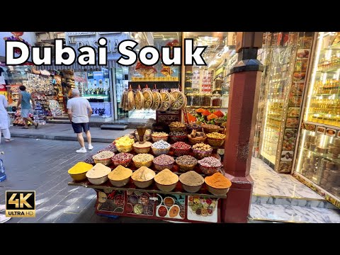 [4K] 🇦🇪 Dubai Souk | Spice Souk | Gold Souk | Walking tour | Emirate | Tourist Place | 4K UHD