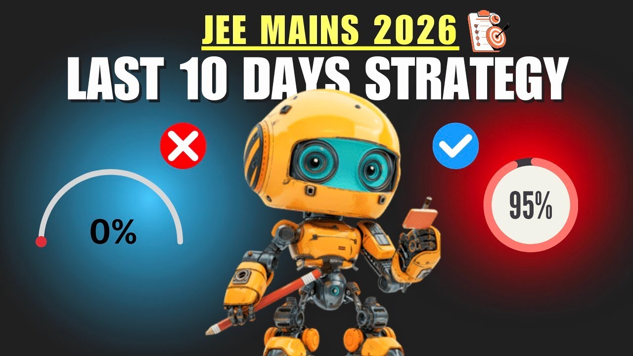 Last 10 Days = Last Chance 🔥 JEE Mains 2026 Strategy for 90–95%ile from ...