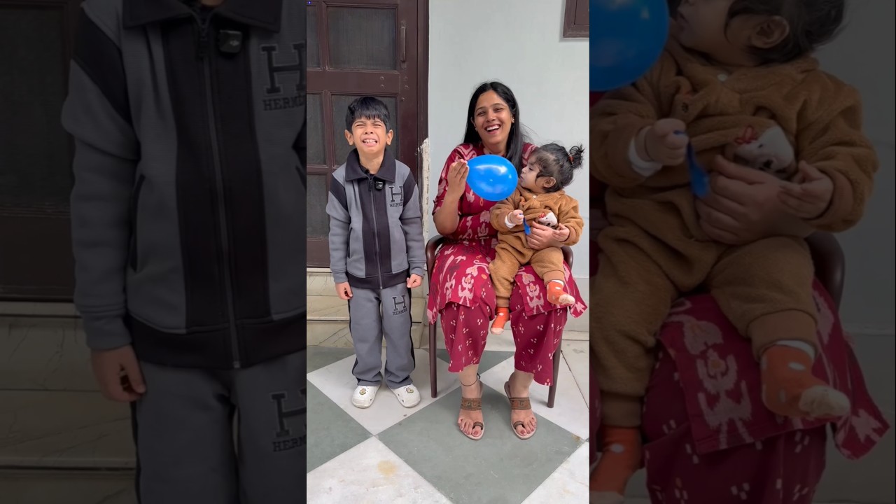 Abhiraj Ka Balloon Kisne Fod Diya 🎈😨🐈🐱 