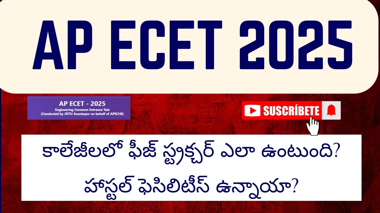 "AP ECET 2025: Full College List, Fees, Hostel Facilities & Seat Details | Must Watch Web Options"
