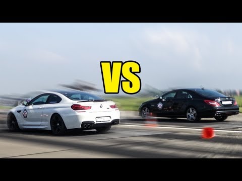 BMW M6 Vs MERCEDES BENZ CLS63 AMG - RACE!