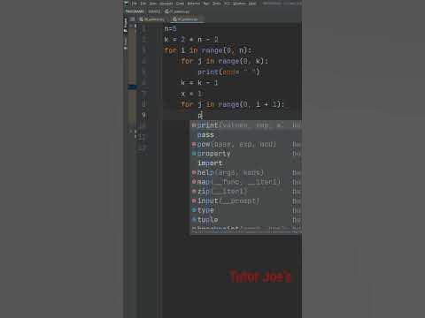 Equilateral Triangle Pattern in Python | Tutor Joes | Python Sample ...