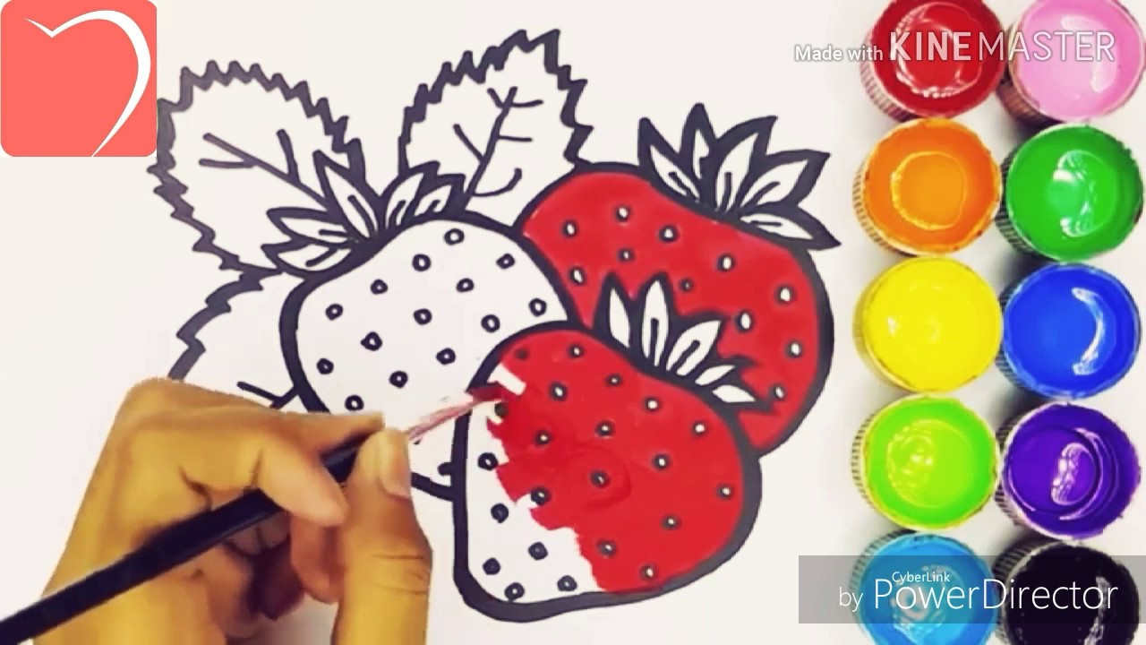 dessin animé / dessin Fraise Facile - YouTube