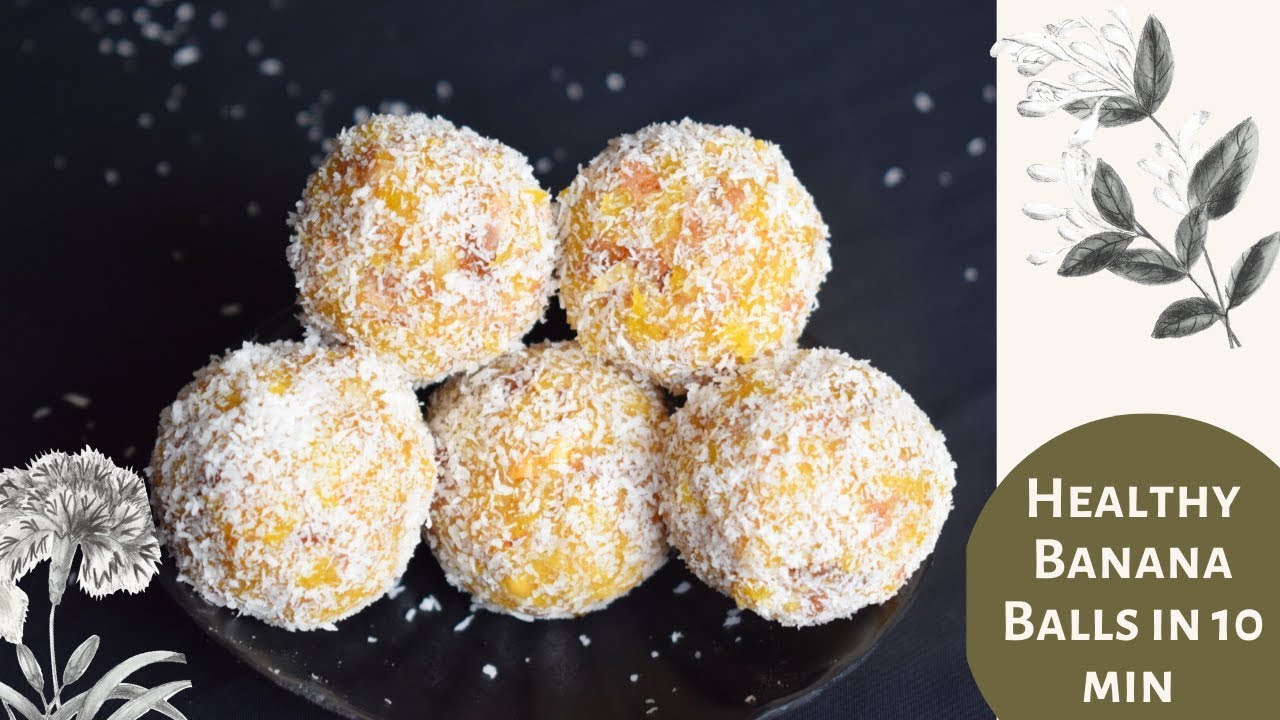 HEALTHY BANANA BALLS IN 10 MIN / Kids Evening Snacks Recipe