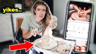 The Worst DIY I've Ever Done..Trying A POTTERY WHEEL For The First Time..