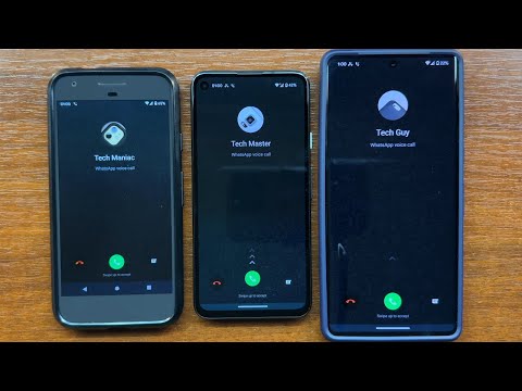 Google Pixel 1 vs Pixel 4a vs Pixel 7 Pro Triple WhatsApp Incoming Call