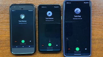 Google Pixel 1 vs Pixel 4a vs Pixel 7 Pro Triple WhatsApp Incoming Call