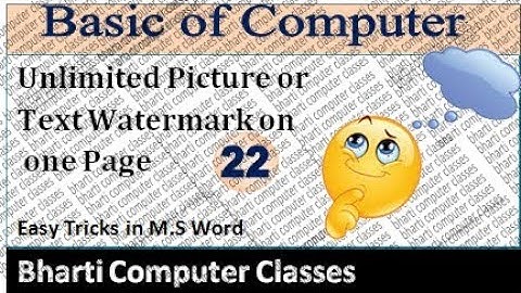 How to insert unlimited text or picture watermark in word document | Also add circle watermark |