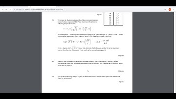 CRG Final Exam – Solution Guide - Problem 2 – Residence Time Distribution