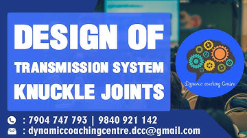 Design Of machine elements (DME) I Knuckle Joints | Tips&Tricks | Dynamic Coaching Centre
