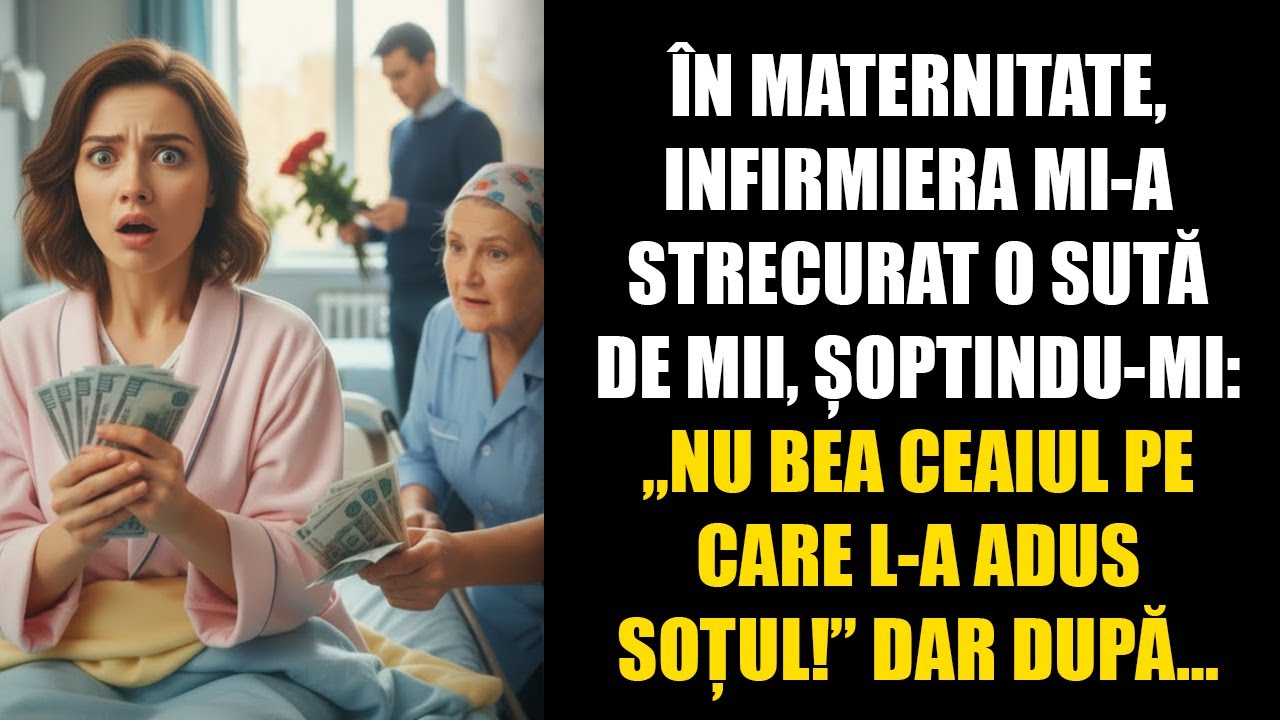 În maternitate, infirmiera mi-a strecurat o sută de mii, șoptindu-mi „Nu bea ceaiul pe care l-a adus