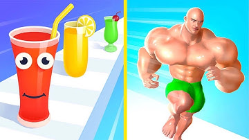 Juice Run vs Muscle Rush Walkthrough Android iOS Gameplay MR4NAS5
