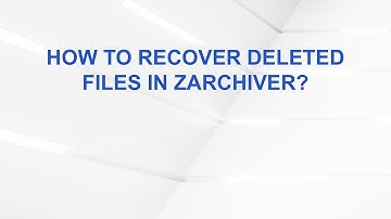 How to Recover Deleted Files in ZArchiver?