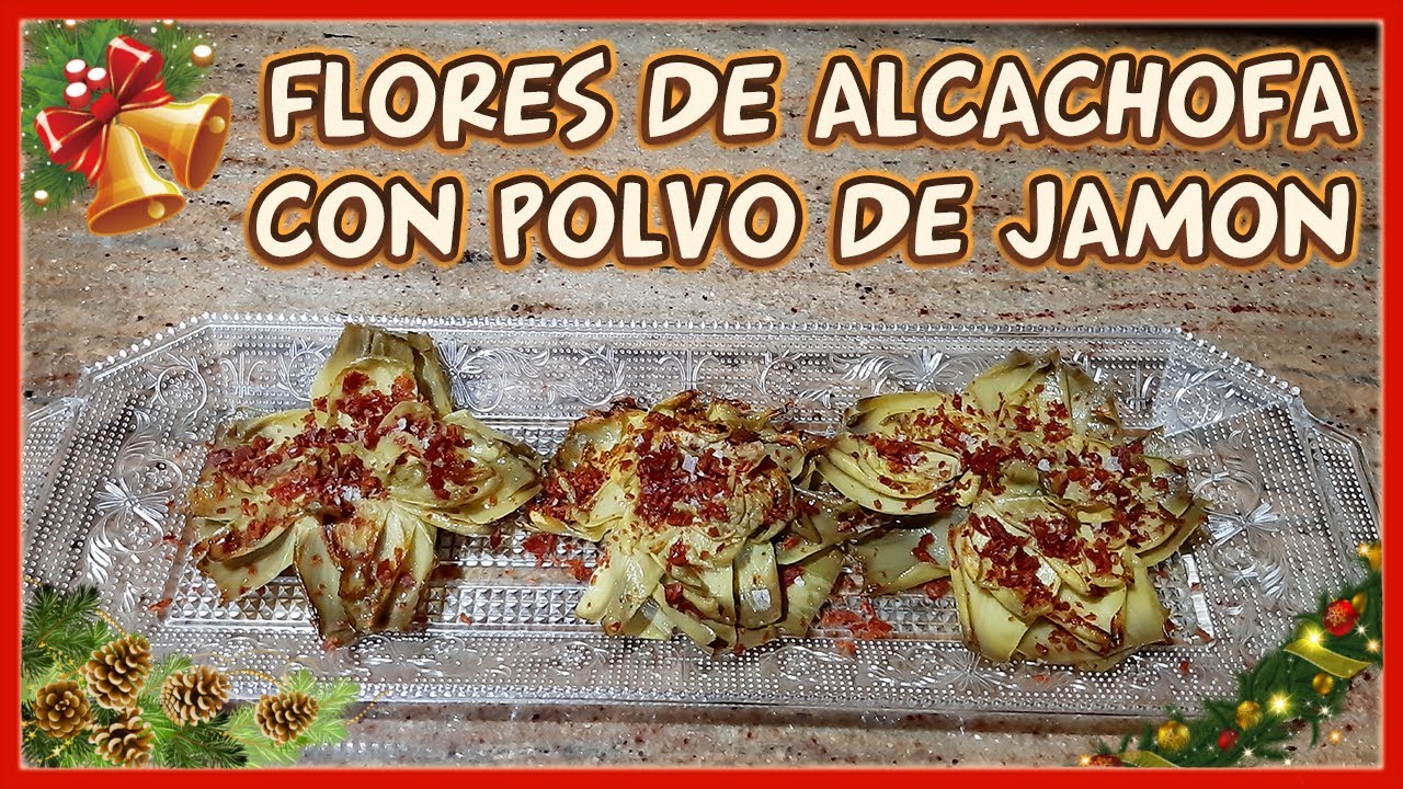 Flores de Alcachofa con Polvo de Jamón