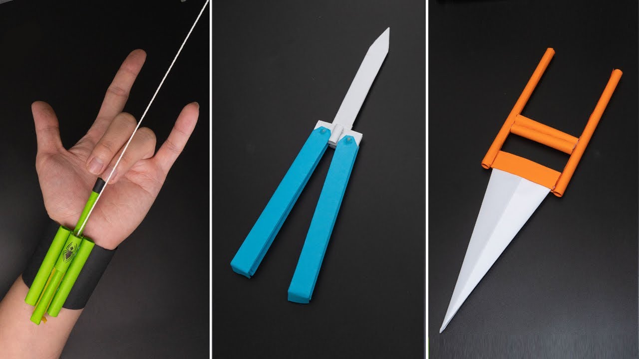 Como hacer un cuchillo de papel - Ninja Armas de Papel 