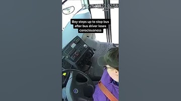 7th grader stops bus after driver loses consciousness #shorts