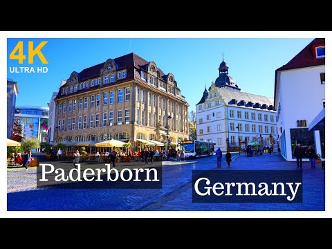 🇩🇪 Paderborn, Germany Old Town & Shopping Street Walking Tour October 2021 (4K UHD 60fps)