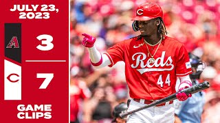 Game Clips 7-23-23 Reds beat Diamondbacks 7-3