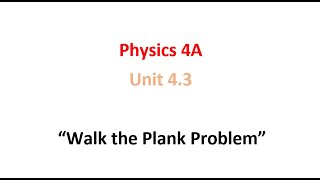 Walk the Plank Problem