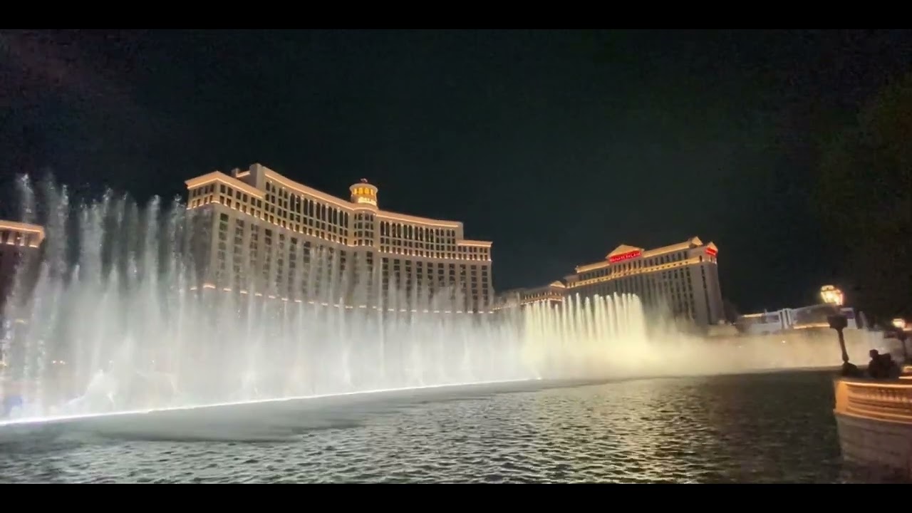 [4K] Bellagio Fountain Water Show at night Las Vegas Best Attraction ...