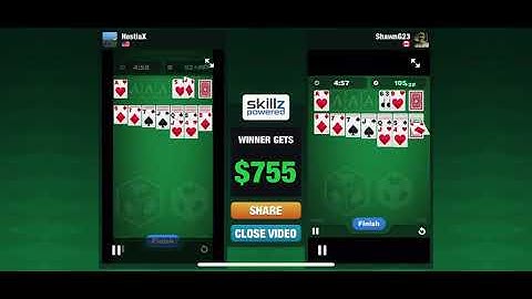 [2 PLAYER REPLAY] Skillz | Solitaire Cube $755 Game | Pro Gameplay