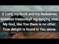 O Lord, My Rock and My Redeemer (lyric video with large text)