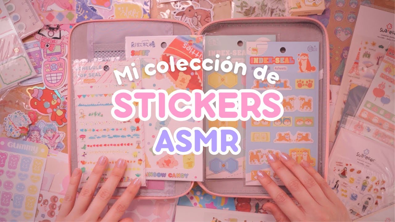 Tour ASMR por mi COLECCIÓN DE STICKERS 💕 (Papelería pastelosa, envases y soft spoken) | PARTE 2