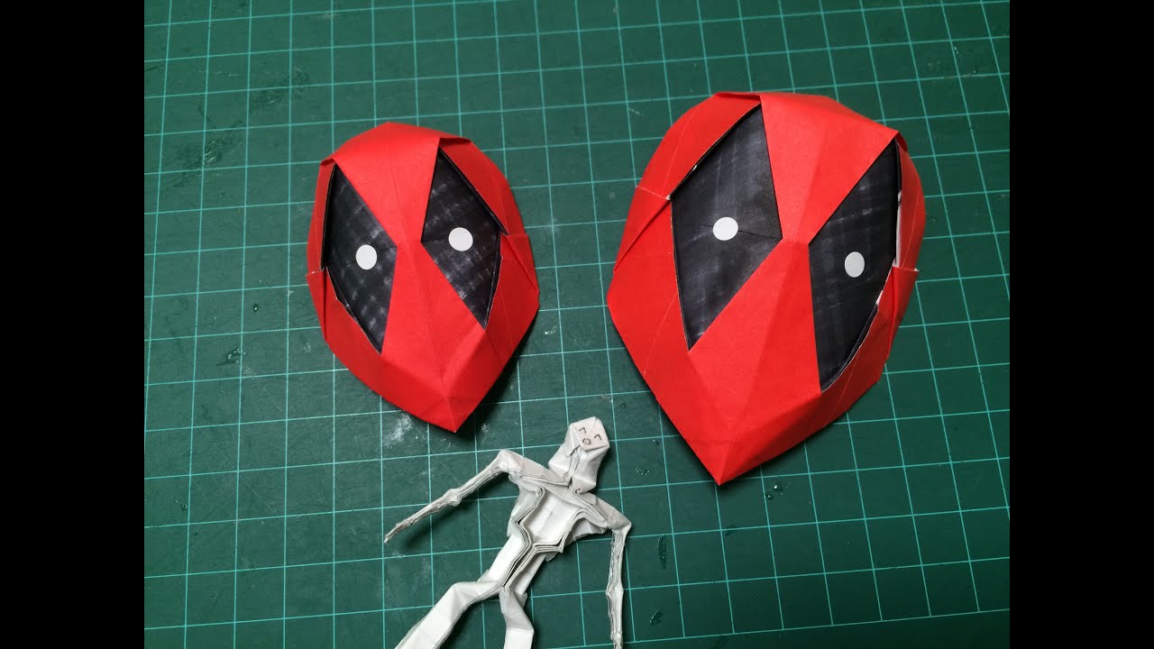 How To Make Origami Deadpool Mask 折り紙 デッドプール マスク 作り方 Youtube