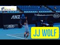 J.J. Wolf Slow Motion Service Game (1080P) - Australian Open 2020