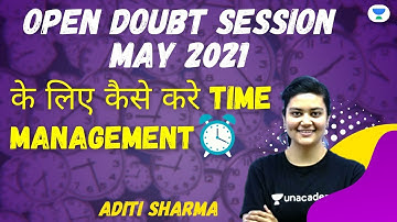 NTA UGC NET 2021 | Open Doubt Session | May 2021 के लिए कैसे करे Time Management | by Aditi Sharma