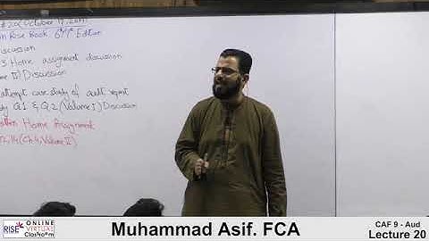 CAF 9 | Audit and Assurance | Lecture #20 | By Muhammad Asif