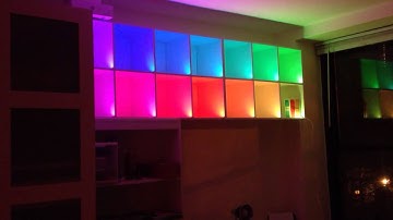 Color changing box shelves with LED-strips and arduino
