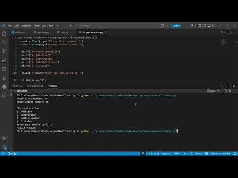 Task 1- simple calculator (TechnohHacks)