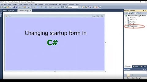 Change startup form in c# windows application