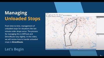Appian DirectRoute & DRTrack | Managing Unloaded Stops | Trimble Transportation