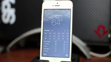 iOS 7   Weather App On iPhone 5